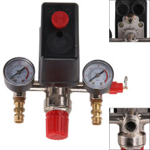 230V Pressure Switch Air Valve Manifold Compressor Regulator Gauges