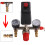 230V Pressure Switch Air Valve Manifold Compressor Regulator Gauges 3