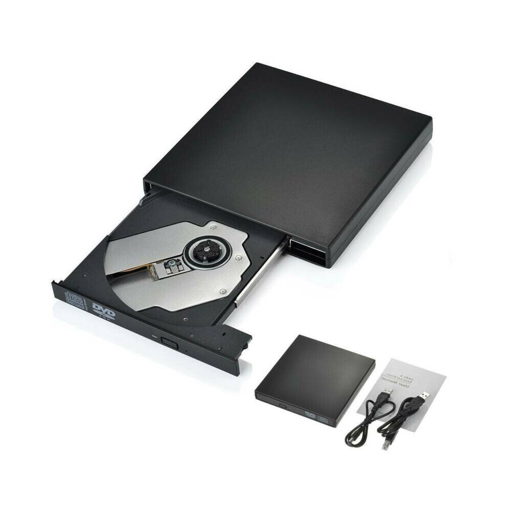 External DVD CD RW Disc Burner Drive Reader Windows Mac Laptop PC