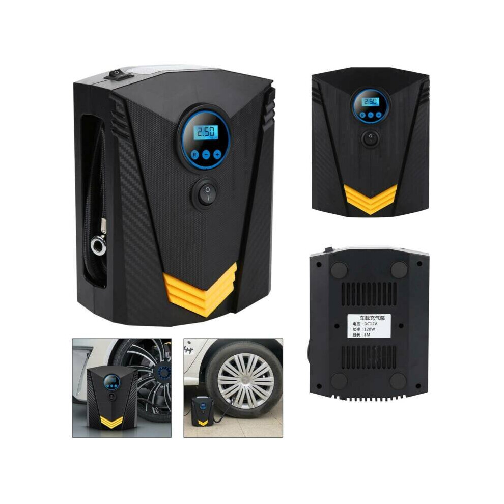 12V Electric Car Tyre Inflator Pump Digital Tyre Air Compressor Pump