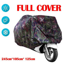 Waterproof Motorcycle Cover Dustproof Motorbike Shelter Camouflage