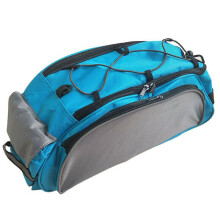 (Blue + Grey) Outdoor Bicycle Storage Saddle Bag Bike Rear Seat Cycling  Pouch