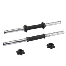 18" Chrome Dumbbell Bars + Spinlock Collars Weight Lifting Gym Set 1"