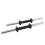18" Chrome Dumbbell Bars + Spinlock Collars Weight Lifting Gym Set 1" 6