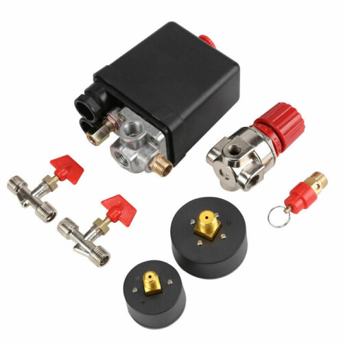 Pressure Switch Air Valve Manifold Compressor Control Regulator Gauges 2