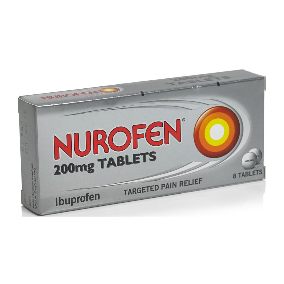 Nurofen 200 Mg Ibuprofen 8 Tablets Targeted Pain Relief