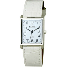 Men's Classic Rectangular Strap Watch - Silver Dial by Ravel R0120.04.1A