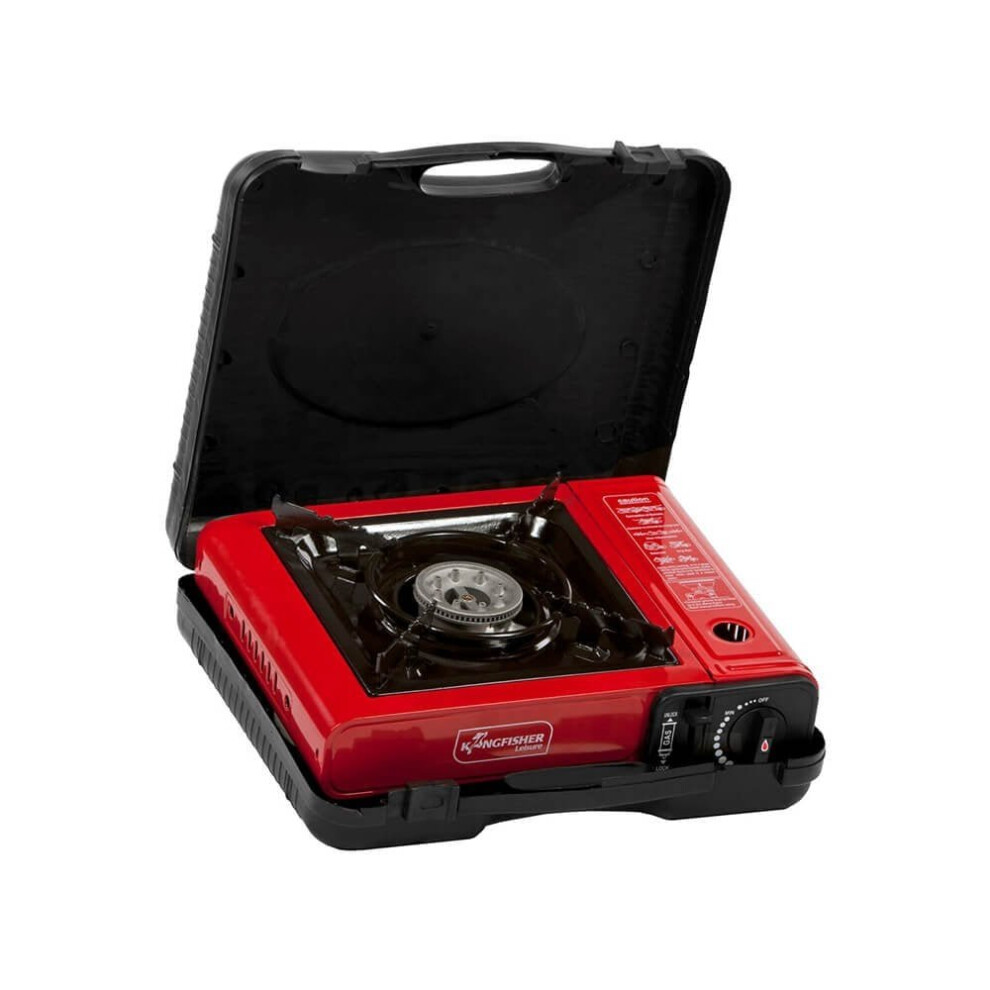 Kingfisher Portable Gas Camping Stove With Carry Case