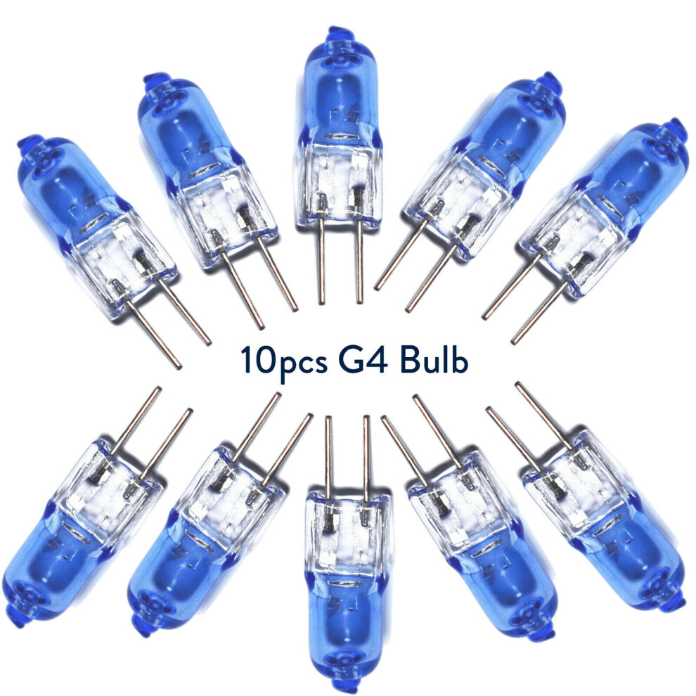 10x Mini G4 Halogen Light Capsule Bulbs Lamp Surface Plating Blue 20W 12V