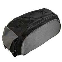 (Black + Grey) Outdoor Bicycle Storage Saddle Bag Bike Rear Seat Cycling Pouch