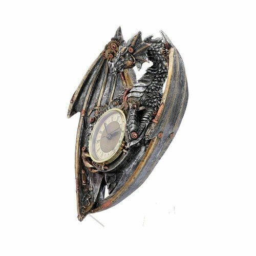 Dracus Horologium Steampunk Dragon Gothic Brass Gift Decor Wall Clock 2