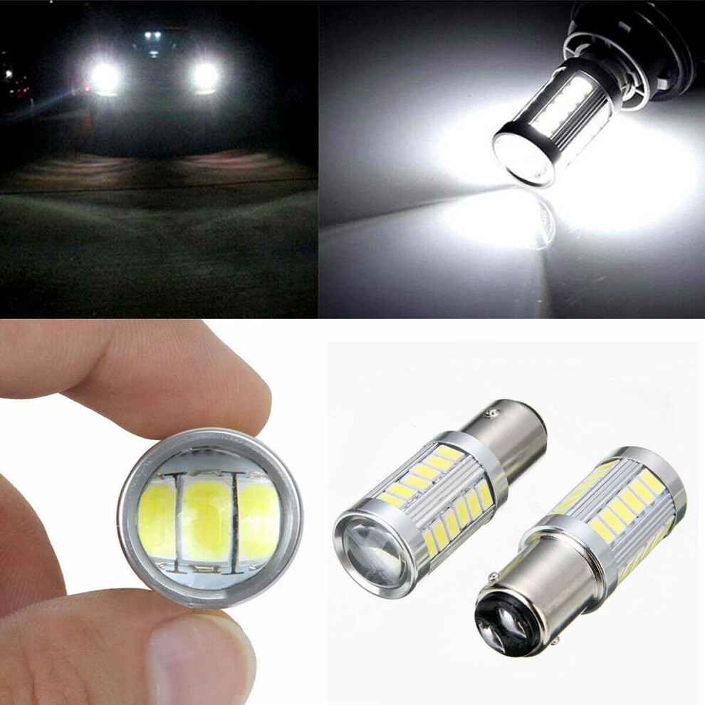 2X 33 Smd Led Car Ba15s P21w 1156 Backup Reverse 5630 12V Lamp Light/White 783902180246