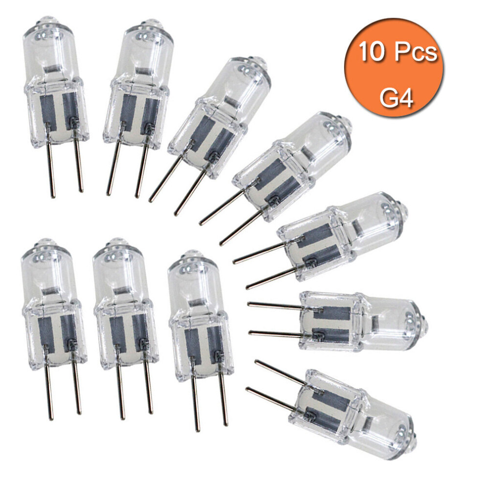 10PCS Mini G4 JC Type Halogen Light Bulbs 20W DC 12V Lamp For Crystal Chandelier