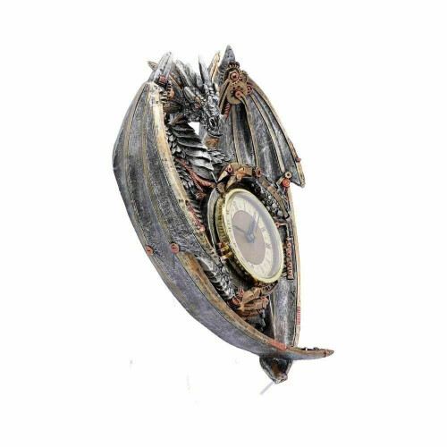Dracus Horologium Steampunk Dragon Gothic Brass Gift Decor Wall Clock 1