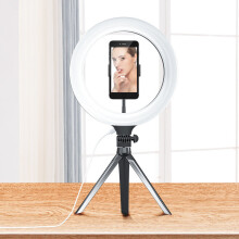 Led Selfie Ring Light for Vlog Tripod Stand & Phone Holder for YouTube Video Dimmable for Streaming, Makeup