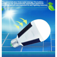 Portable LED Bulb Light Solar Powered Outdoor Garden Lights E27 7W Hanging Bulbs