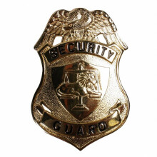 Security Guard / Officer s Badge - Gold Metal