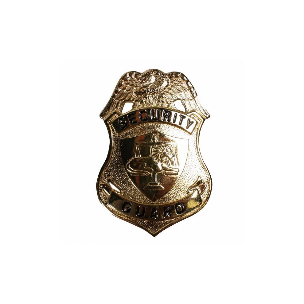 Security Guard / Officer s Badge - Gold Metal