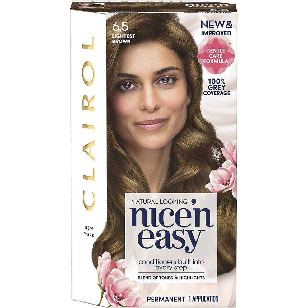 Clairol Nice' N Easy Permanent Hair Dye 6.5, Lightest Brown