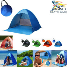 (Blue ) HYGRAD Pop Up Beach Tent With UPF 40 Sun Protection Camping Festival Shelter UK