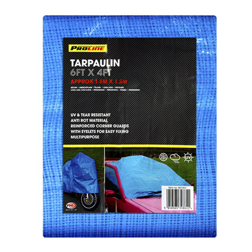 Blue Tarpaulin 6ft x 4ft Waterproof Heavy Duty Ground Cover sheet