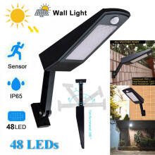 48 LED Solar Power Wall Light Motion Sensor Yard Street Lamp Outdoor Waterproof