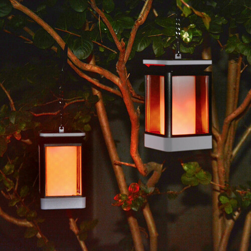 LED Solar Lamp Flickering 3 Modes Candle Waterproof Flame Effect Lights