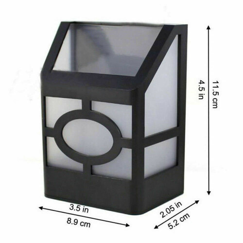 Solar Powered Wall Mount LED Light Garden Path Landscape Fence Yard Lamp 1
