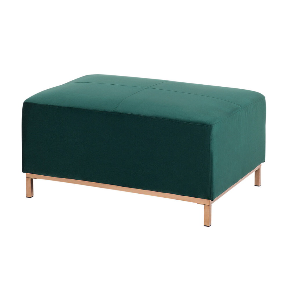 Velvet Ottoman Emerald Green OSLO