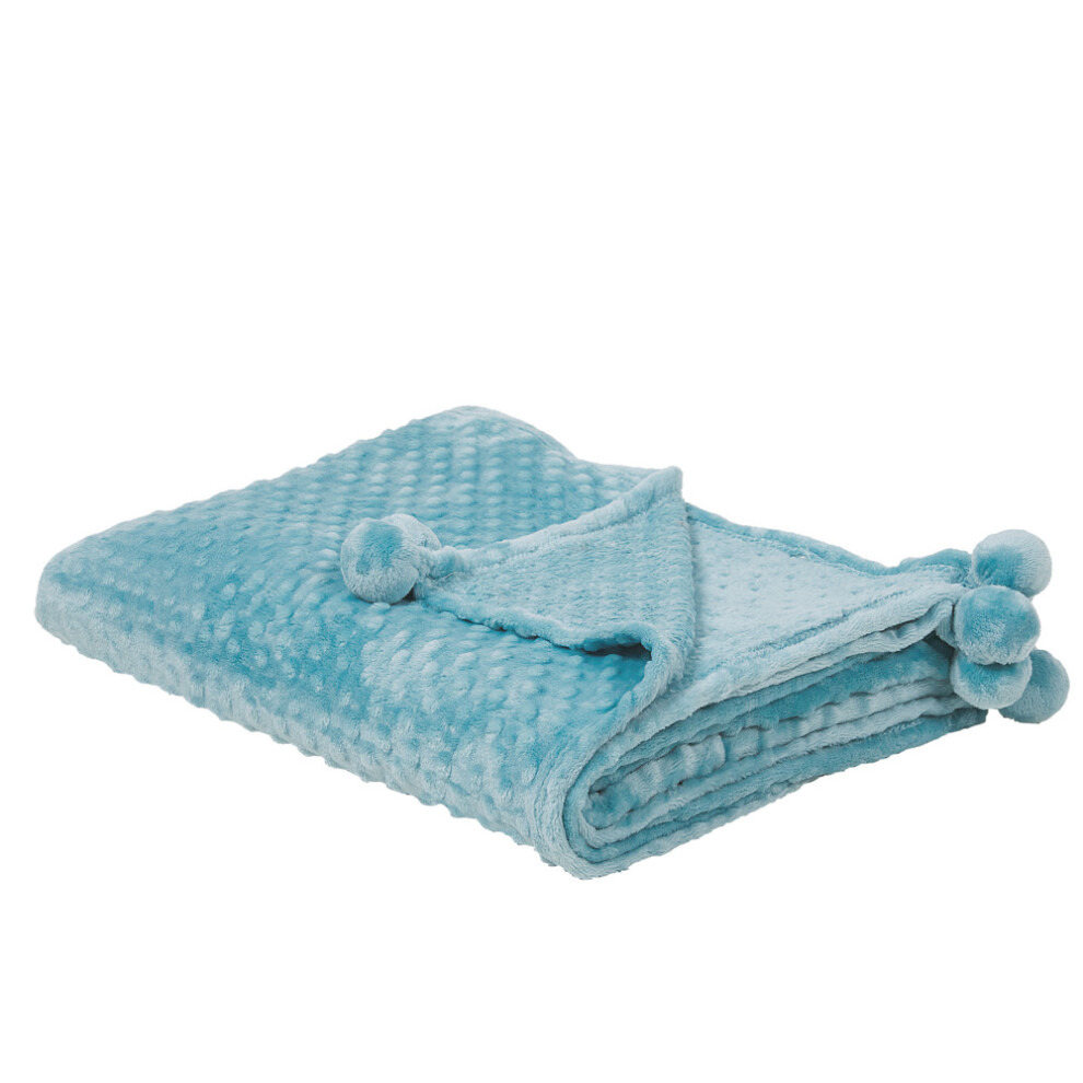 Blanket 200 x 220 cm Light Blue SAMUR