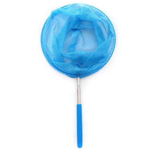 (Blue) Kids Fishing Net Extendable Telescopic Pond Net Butterfly Insect Bug