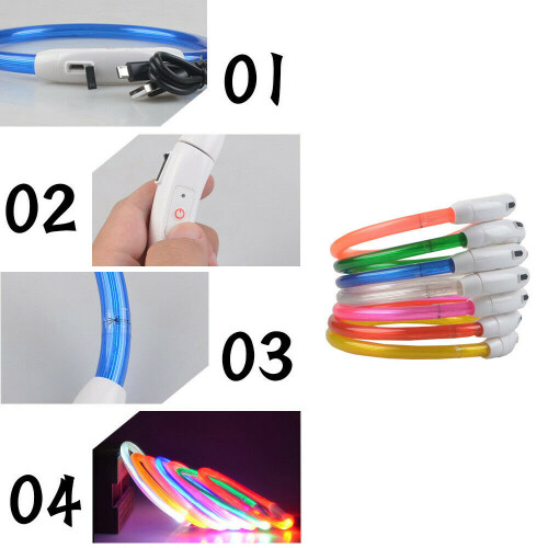 Ranpo (Blue) Glowing LED Dog Collar Pet Safety Neck Ring 1