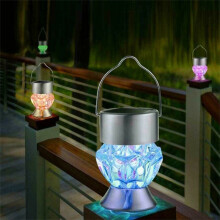 LED Solar Hang Pendant Lights Colorful Outdoor Garden Yard Path Chandelier Lamps