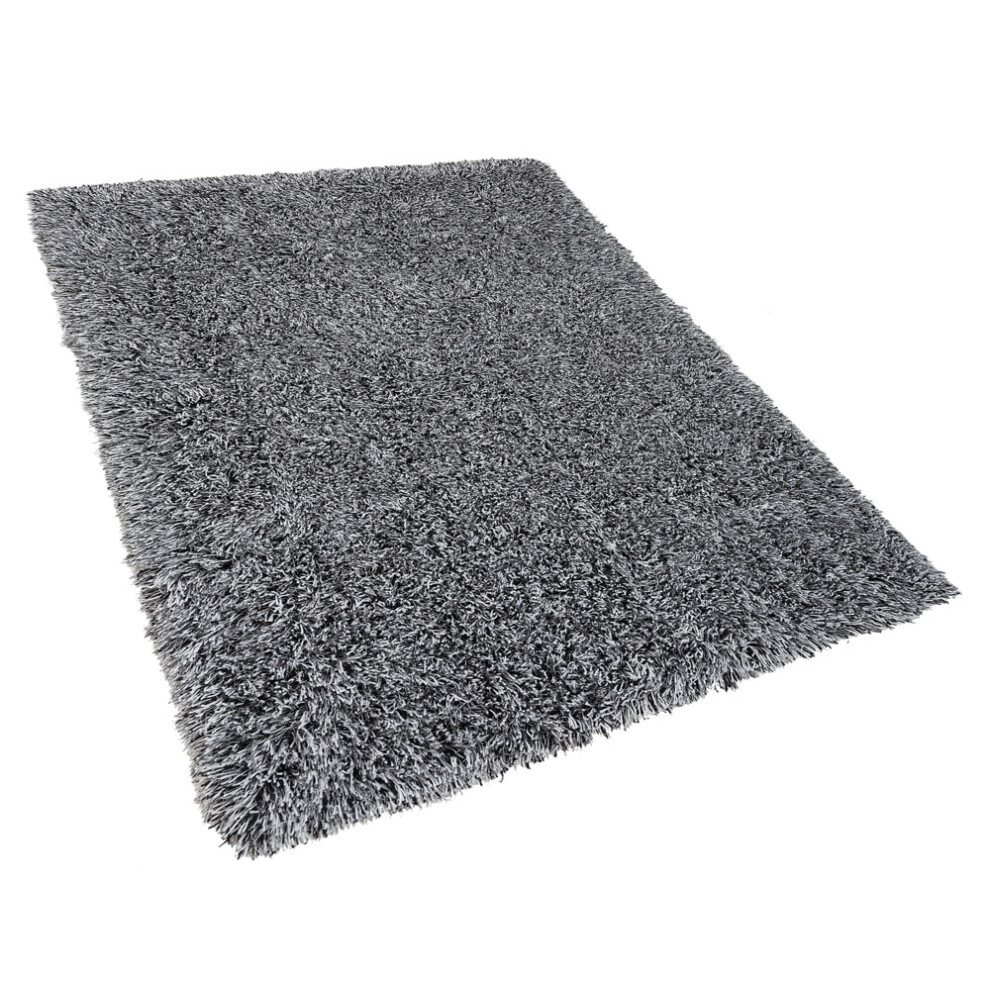 Shaggy Area Rug 160 x 230 cm Black and White CIDE