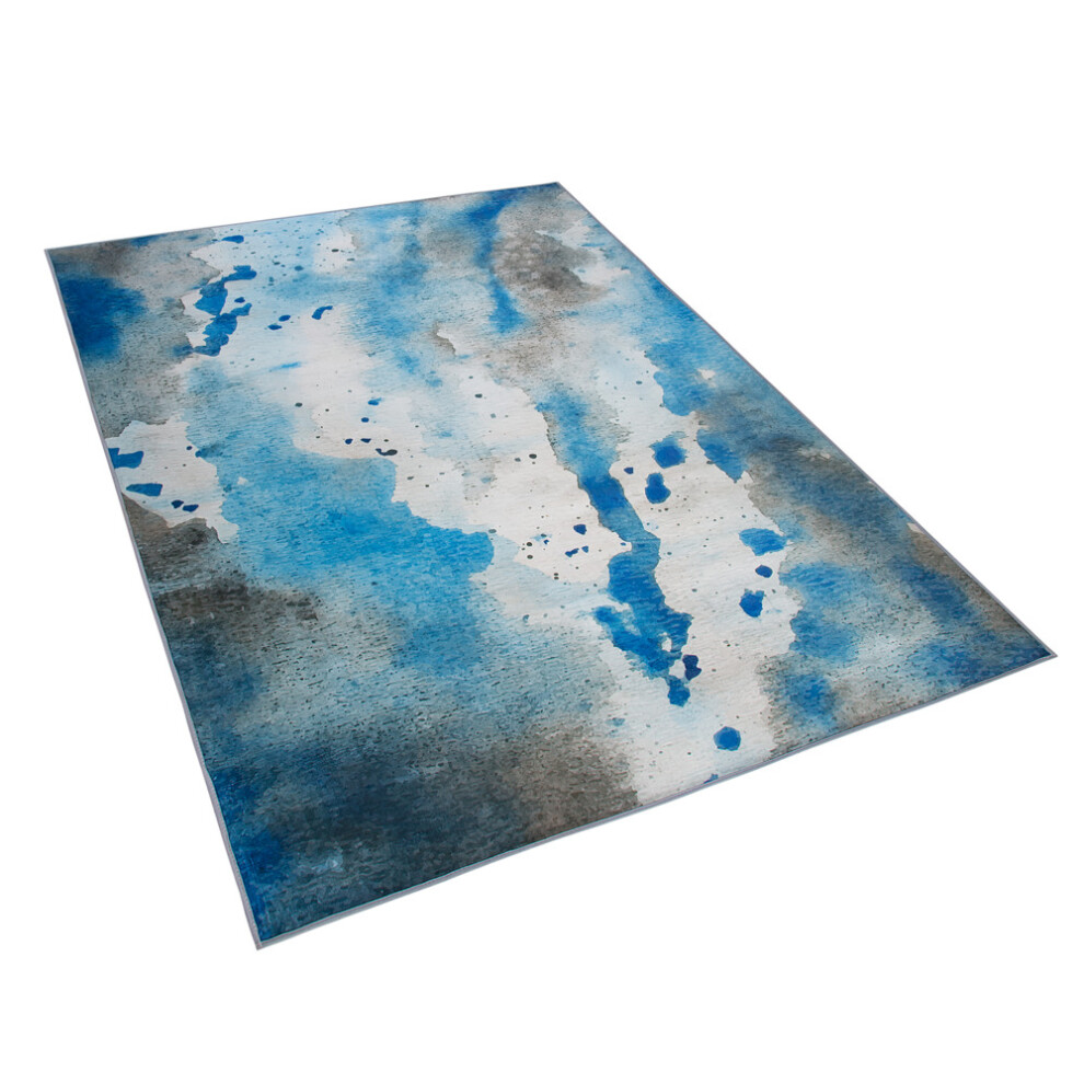 Area Rug 140 x 200 cm Blue and Grey BOZAT