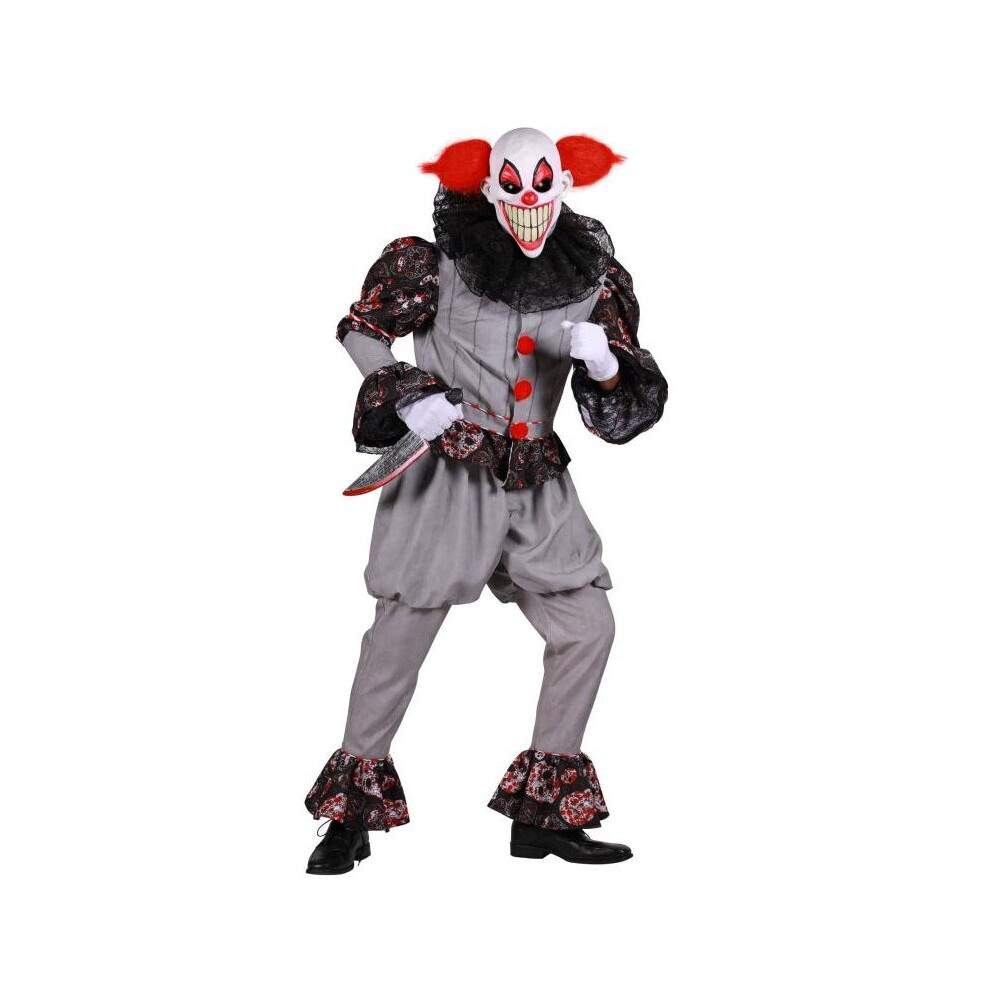 Thetru Unisex Multicoloured (Costume + Mask Medium) Halloween - Killer Clown