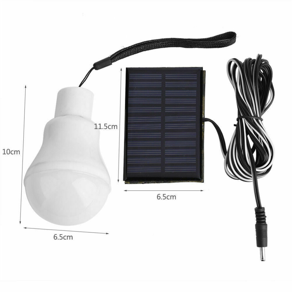 Solar Panel Power LED Bulb Lights Rechargeable Outdoor Camping Tent Lamp