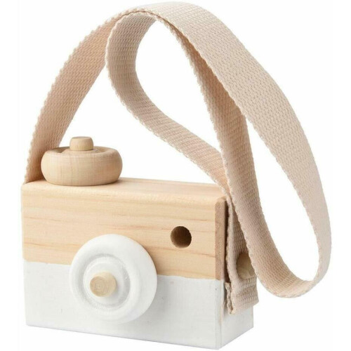 (White) Wood Camera Children Room Decor Nursery Toys