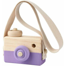 (Purple) Wood Camera Children Room Decor Nursery Toys