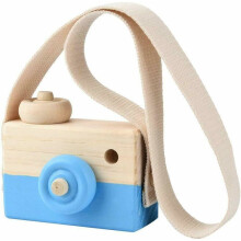 (Blue) Wood Camera Children Room Decor Nursery Toys