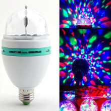2x E27 Party Disco DJ Bar Ball Stage Lights Led RGB Rotating Lamp Lighting Bulb