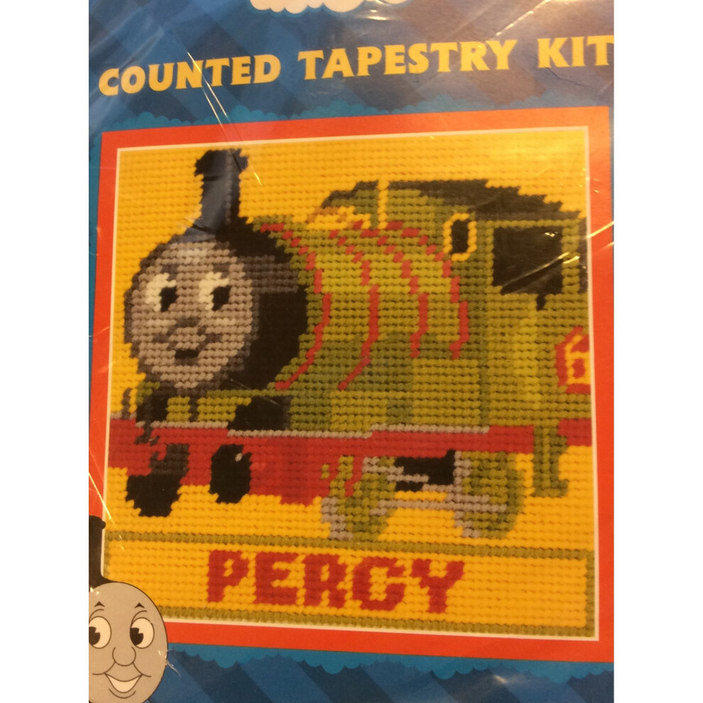 Thomas The Tank Engine Train 'Percy' Sampler Tapestry Needlepoint Kit -DMC