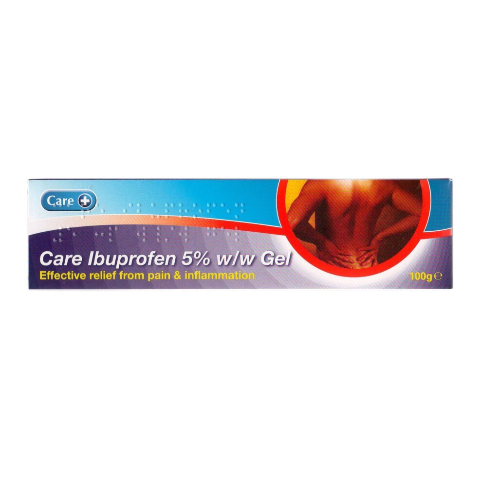 Care Ibuprofen 5% W/W Gel, Anti Inflammatory Pain Relief Gel 50G