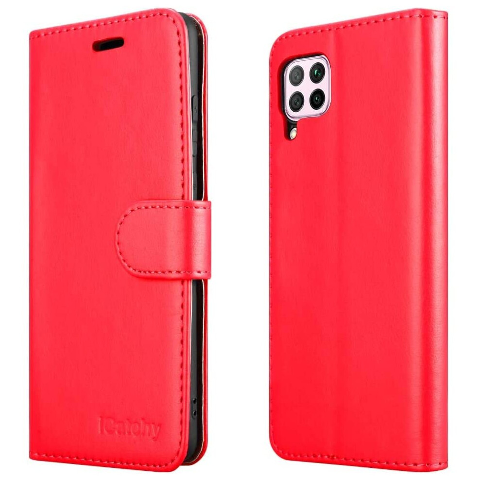 (Pink) For Huawei P40 Lite Phone Wallet Book Leather Case Pink 5056298097623