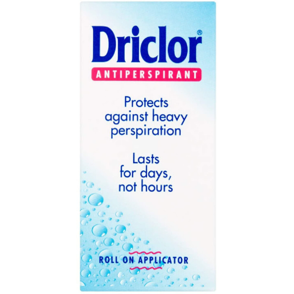 Driclor Antiperspirant Roll On Applicator, Combats Excessive Perspiration 20 ml