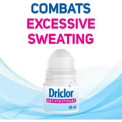 Driclor Antiperspirant Roll On Applicator, Combats Excessive Perspiration 20 ml 1