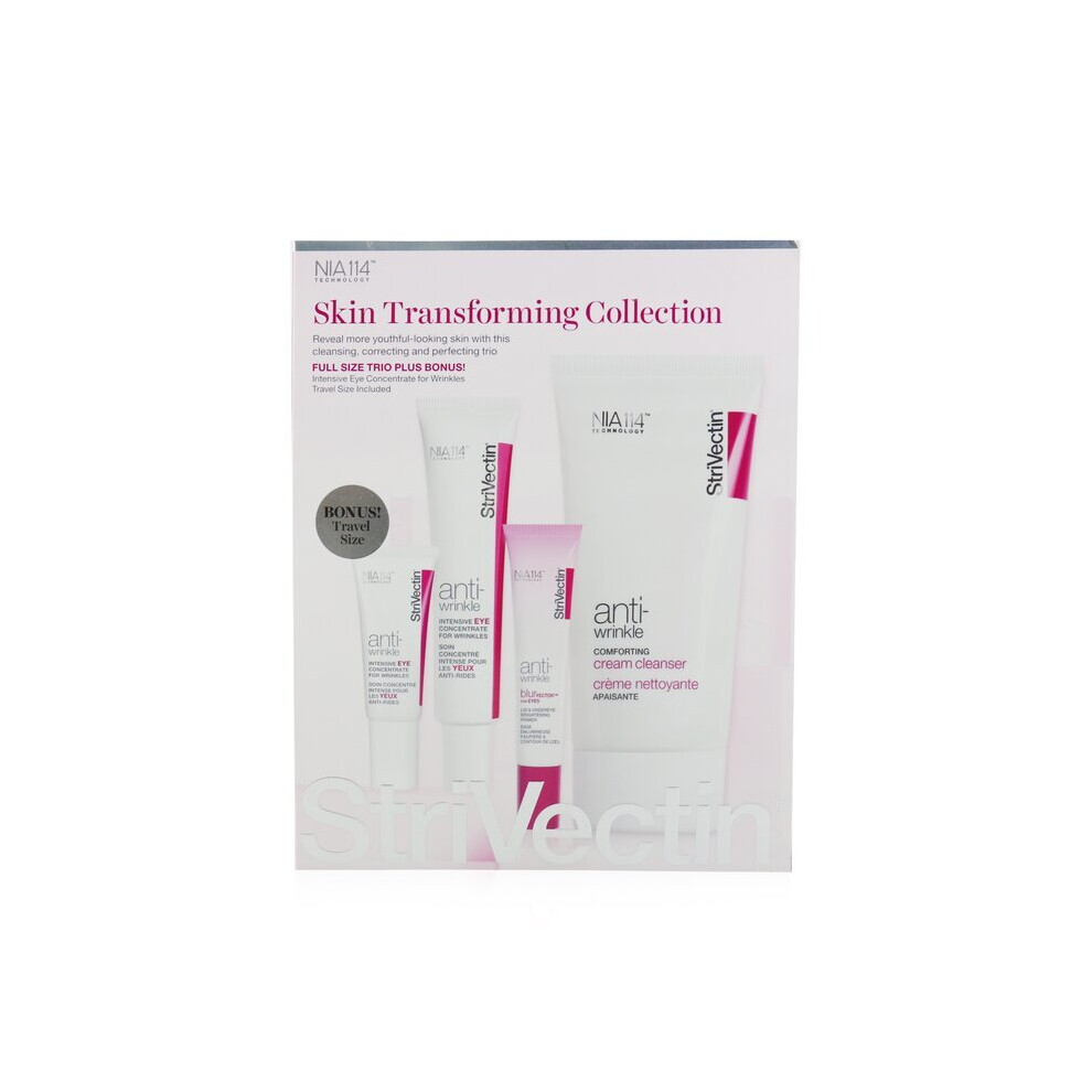 Strivectin Skin Transforming Collection (Full Size Trio): Cleanser 150Ml + Eye Concentrate (30Ml+7Ml) + Eyes Primer 10Ml - 4Pcs Cream