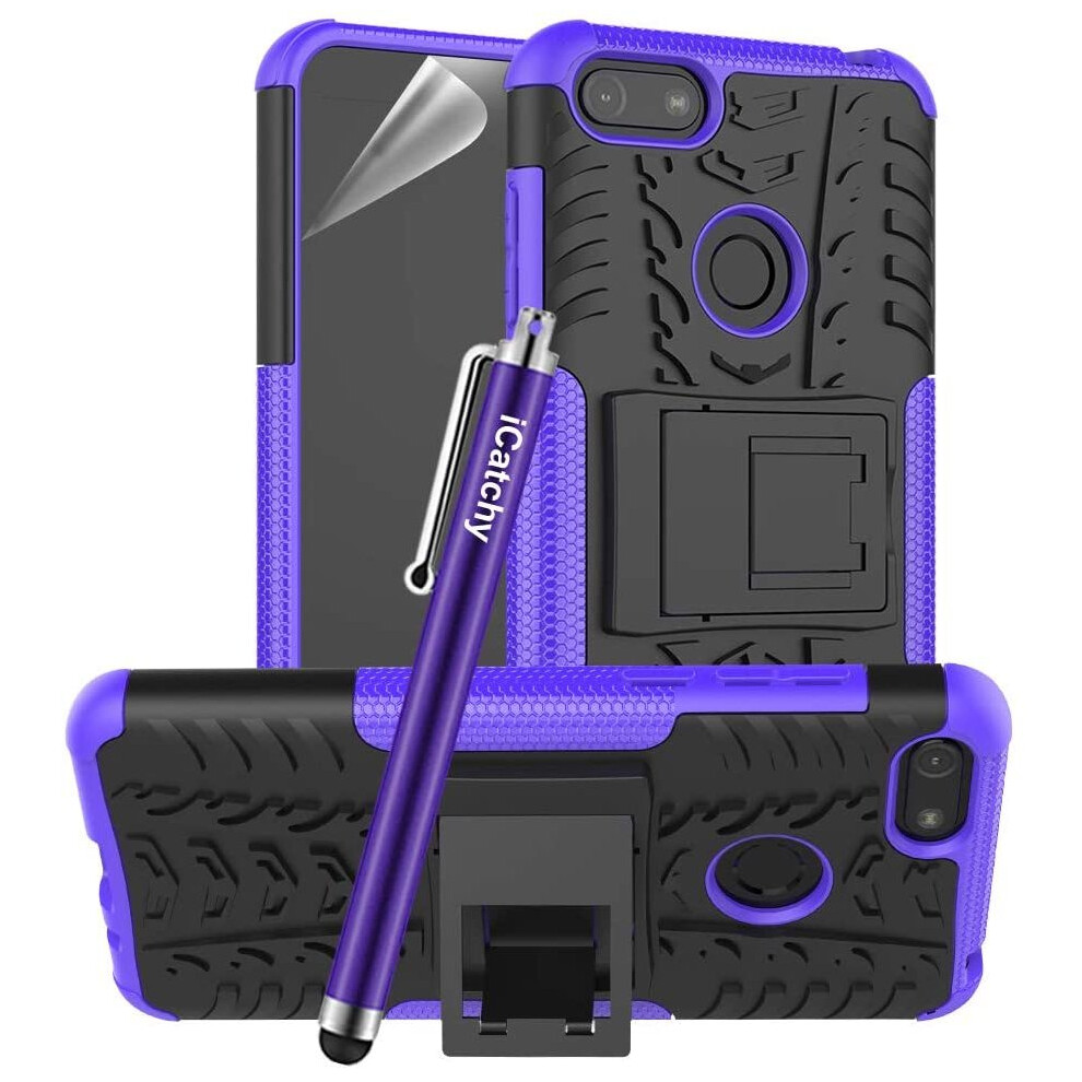 (Purple) For Moto E6 Play Shockproof Case Cover Purple 5056298098750