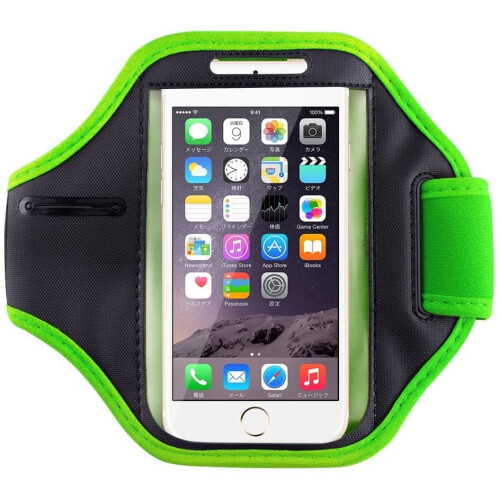 (Lime) For iPhone SE 2020 Running Jogging Armband Case