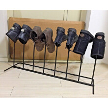 4 Pairs Boot Rack Wellie Welly Holder Stand Storage Steel Black